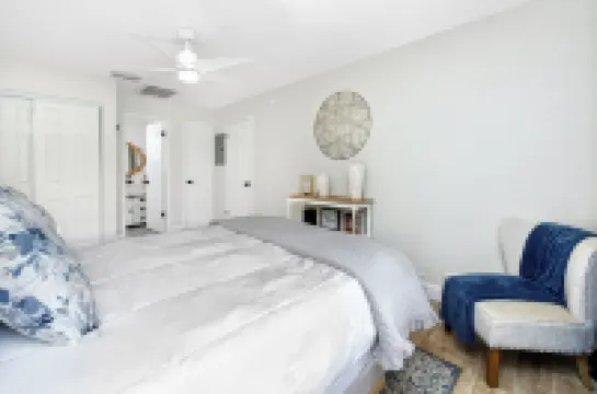 1 block to dwnt/7min to beach/King bed/Free parking