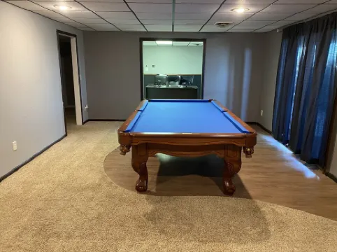 3,900 sq ft house with a big deck and a great view of the hills and canyon lake