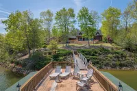 Easy Lakefront Access w/Dock, Firepit, & Mtn Views for Family Fun!
