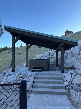 Beautiful cabin with amazing views.  By hiking, biking, skiing and trail riding