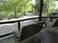 A rustic stone cottage on an estate close to the Texas State Railroad.
