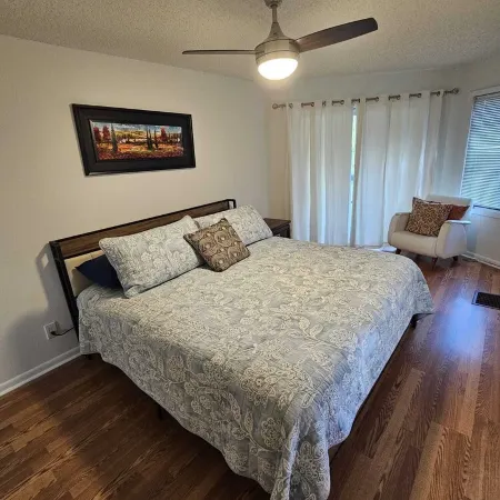 Cozy canal front house with its own boat ramp and dock. Amazing waterfront view.