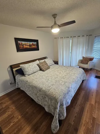 Cozy canal front house with its own boat ramp and dock. Amazing waterfront view.