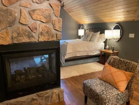 Luxury Suite on 7 Acres of Woods! Fireplace, Whirlpool!