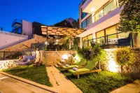 Hillside sea view family villa with stunning views and close to town