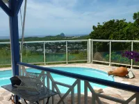 Villa with Private Saltwater Pool and Panoramic View of the Sea and Diamond Rock فنادق في Riviere-Salee