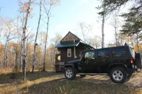 Micro-cabin nestled in secluded forest