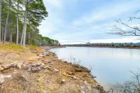 Deck & Fire Pit: Waterfront Cabin in Greers Ferry! - 3-Star