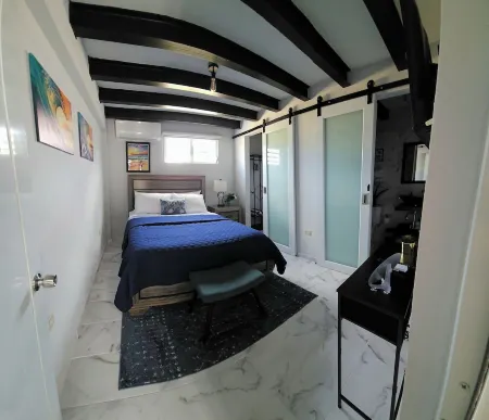 Pool+Walk to Beach+Fast Wifi+Generator+Loft+Located in Rincon's Touristic Heart