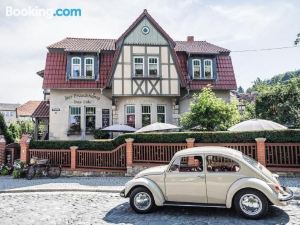 Former Mayor's Villa in Gernrode with Own Cafe and Balcony