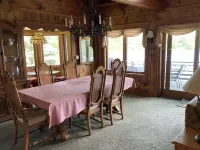 Waterfront Chalet with expansive views of lake & mountains.