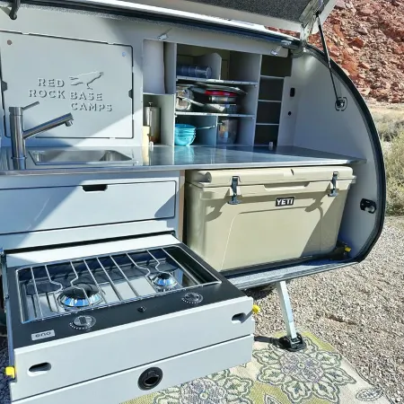 Red Rock Base Camps Teardrop Trailer #3. Take your hotel room outside!