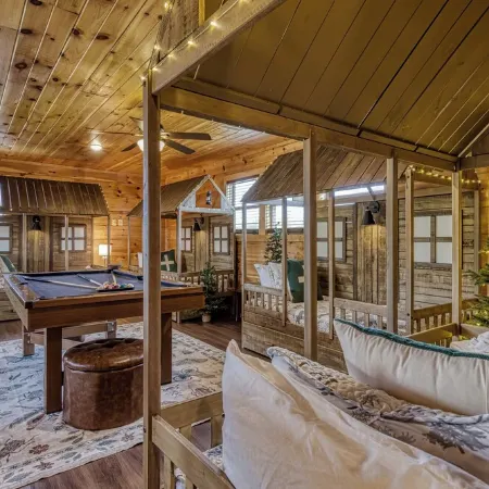 Two Cabins!  Sleeps 24, Themed Bunk Rooms for the Kids, Hot Tubs, Mountain Views