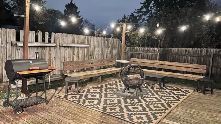 Modern Amenities and Cozy Fire Pit - Charming Split-Level Escape