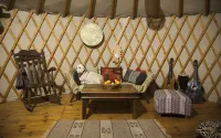 Yurt Located in a Little Oak Grove