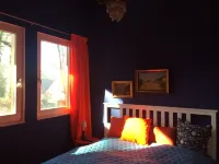 beautiful wooden house with exclusive furnishings and panoramic windows on Schwielowsee