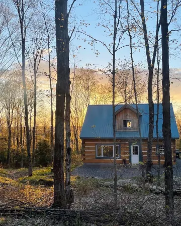 Log cabin on the hill