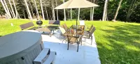 Experience panoramic views in ur 5-bed Frankfort retreat minute to Lake Michigan
