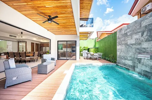 Private Luxury Villa Prime Location South End of Jaco Beach, Gated Community.