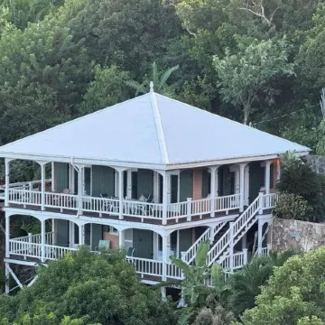 Blue Pearl Villa in St. John USVI, private, gated, 6 bed, 2 bath, private pool.