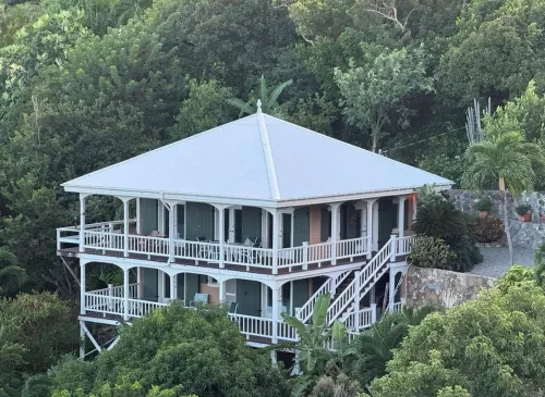 Blue Pearl Villa in St. John USVI, private, gated, 6 bed, 2 bath, private pool.
