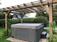 Sunset Cottage on Lake Wapogasset, Amery WI with Bunk Room, Hot Tub, AC, & more