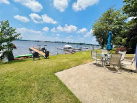 Spacious lakefront home with private dock and a panoramic view of Conneaut Lake.