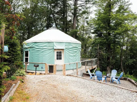 Soak in the Hot Tub & View the Stars Starlight Yurt"
