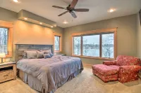 Dock, Hot Tub & Game Room: Luxe Lake Latoka Home - parking
