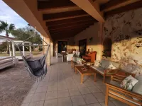 Villa with pool in front of Es Trenc