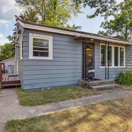 Shawano Lake Home: Beach Access, Partial Lake View