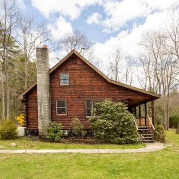 Log Cabin at the Goat Sanctuary, Healing for Humans and Animals