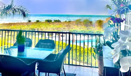 Completely gutted and newly renovated in 2021.  Condo & POOL IS ON THE BEACH.