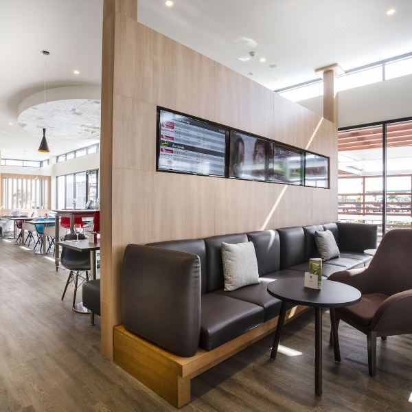 Modern hotel lounge accommodation in Mackay, Queensland