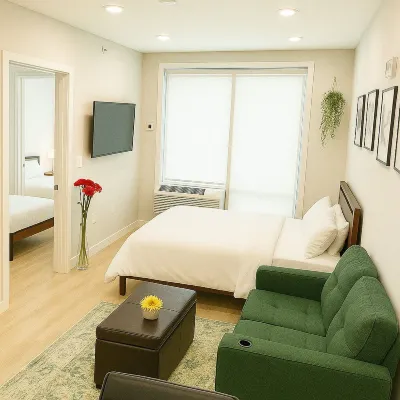 Modern 1BR 1BA Apartment Hotels near Journal Square PATH Station