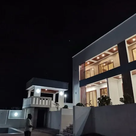 Modern two-rooms spacious apartment with pool, terrace,amazing sea and town view