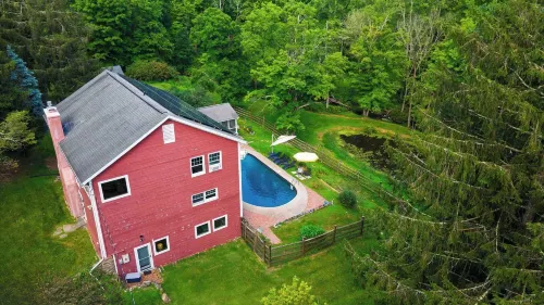 Historic Barn Retreat w/ Pool & Pond Views Longview Pond Lodge by Avantstay