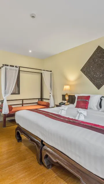 ห้องดีลักซ์เตียงแฝดพร้อมทางเข้าสระว่ายน้ำ