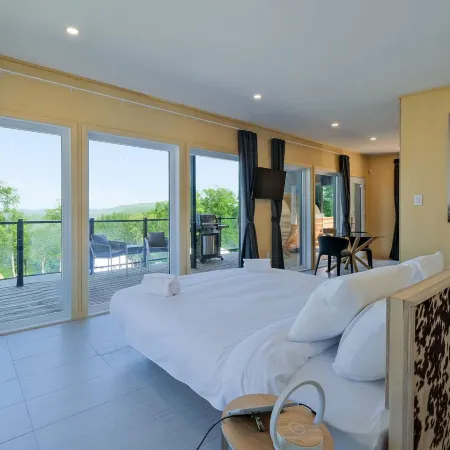 Bel Air Tremblant USHUAIA 2 : 1 CHAMBRE, JACUZZI, SAUNA, SUPERBE VUES