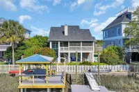 Sleeps 24 Waterfront Dock Golf Cart Walk to Beach - de charme