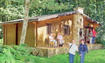 Cozy, Wooden Chalet with a Microwave, Located in a Forest