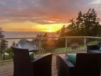 Pristine modern home with sweeping water views