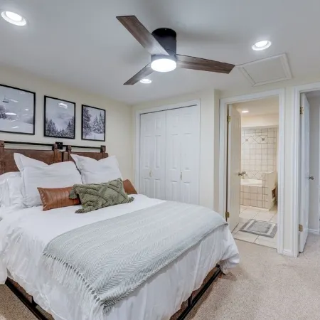True ski-in/out two-level condo BH. Perfect for two families with a king suite.