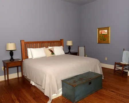 Renovated train station on thoroughbred horse farm.