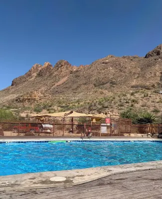 Southern Boho inspired Geodesic Dome nestled up next to Big Bend National Park.
