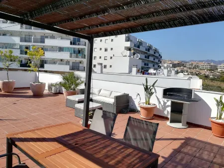 Beautiful luxurious apartment with large terrace overlooking the sea and 300 m from the sea.
