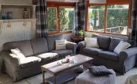 Lovely cottage at stock pond