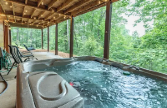 Blue Ridge Mountain Cabin w/ Hot Tub, Firepit, Game Room & Scenic Views