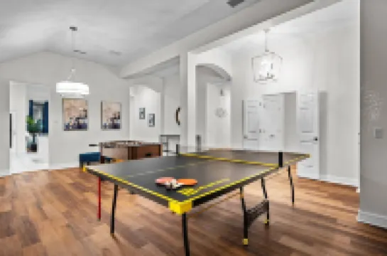 Stylish One Level Home Ping Pong Foosball Yard