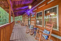 New Song Appalachian Chink Style Cabin Features Foosball and Air Hockey Table by RedAwning